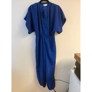 CIEBON Bobbi Tapered Wide-Leg Jumpsuit Blue Size XS